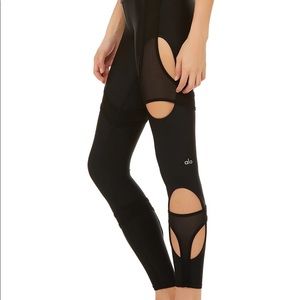 Alo Yoga Key Hole Mesh Garter Leggings